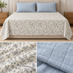 Floral Printed King Size Bedsheet with 2 Quilted Pillow Covers (108 x 108 Inches) Product Code:- 55B99RKEH (Copy)