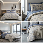 Super Soft 4 Pcs Premium Ribbed Cotton Comforter Set - King Size Product Code :- 55B195RKEH
