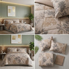 Super Soft 4 Pcs Premium Ribbed Cotton Comforter Set - King Size Product Code :- 55B195RKEH