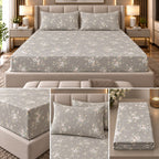English Meadow 100% Cotton King Fitted Bedsheet – 3 Pcs Set