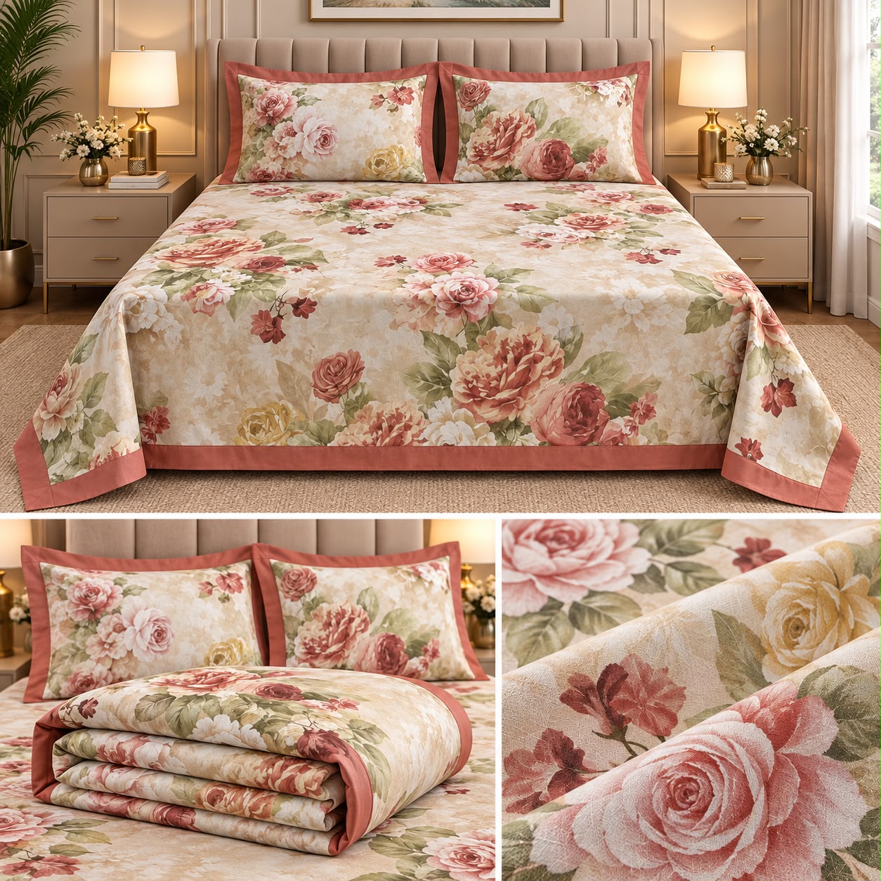 Luxe Tencel Cotton 4-Piece Soya Fiber Comforter Bedding Set