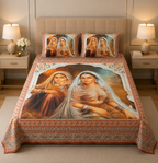 Digital Printed Bedsheet Set – King Size (3 Pieces)