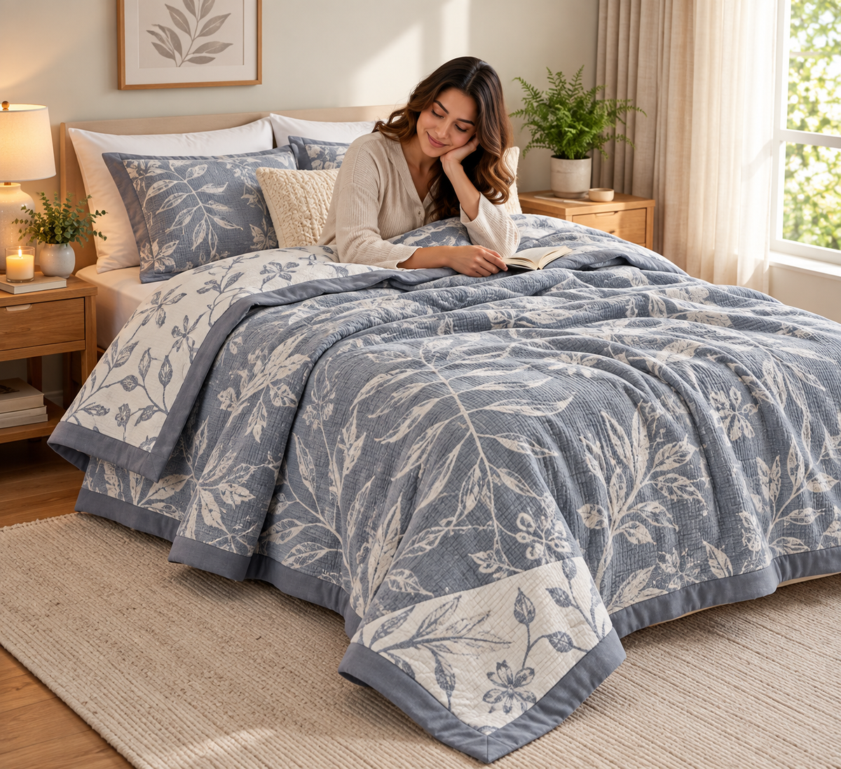 ✨ Natural Fiber Cotton Top Sheet – Soft & Elegant Everyday Comfort ✨Product Code :- 55B155RKEH