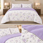 Austin Sage Bloom 4 Pcs King Size Comforter Bedsheet Set