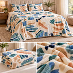Ultra Soft Printed Winter Bedsheet Set – King Size 3 Pcs | Luxury Plush Warm Bedsheet