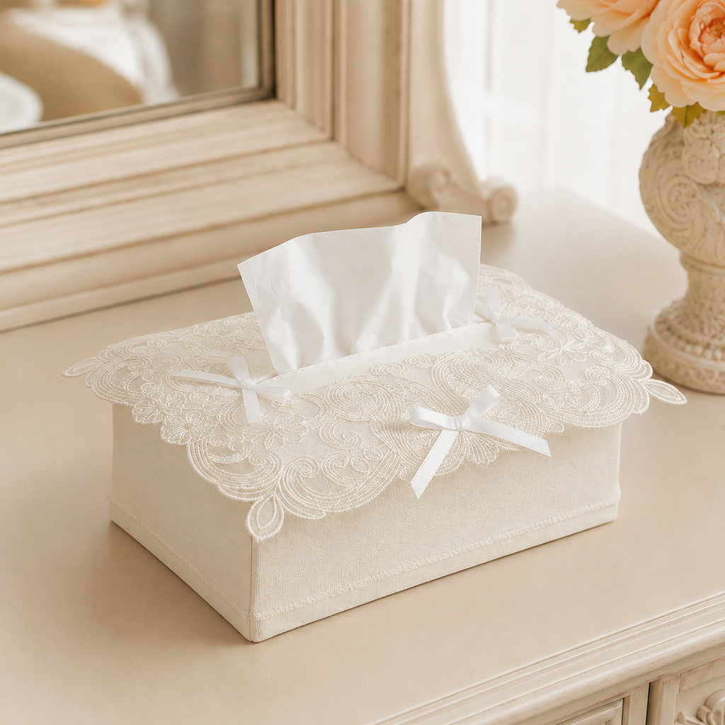 Elegant Embroidered Tissue Box Cover Product Code :- 55B49RKEH