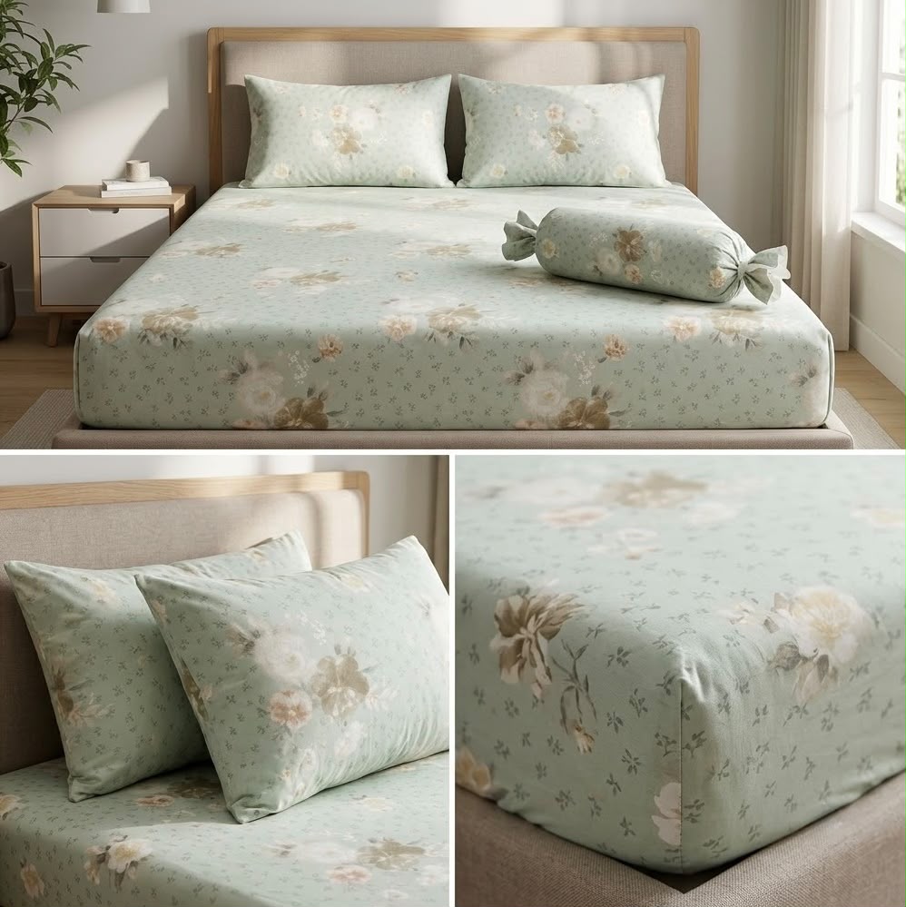 English Flowers Candy Pack Jumbo Size Fitted Bedsheet Set – Jumbo Size