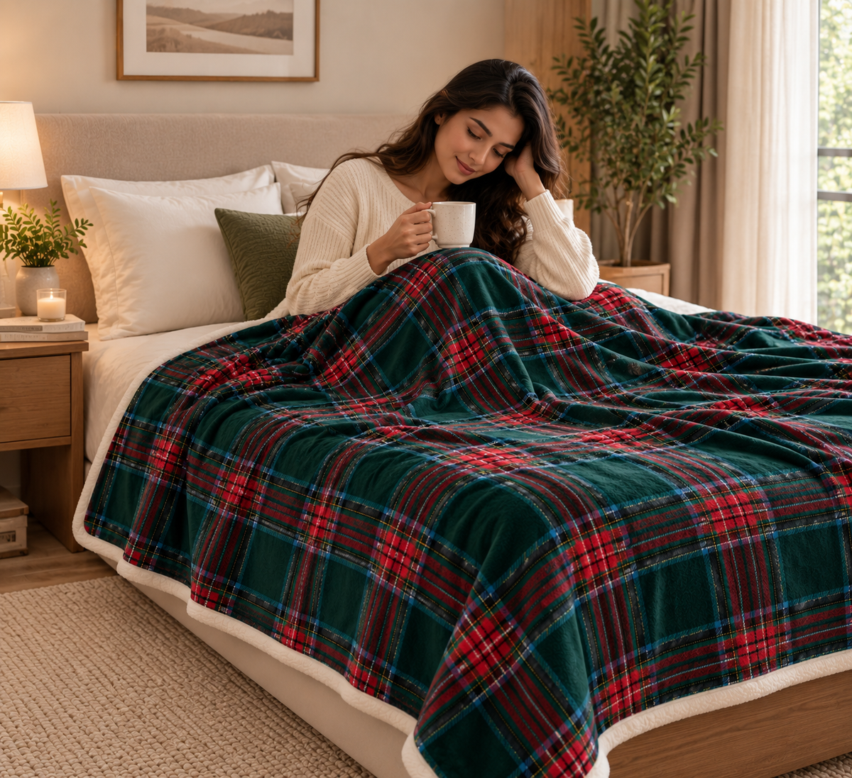 European Inspired Sherpa inside  Blanket –Double Product Code :- 55B185RKEH