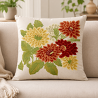 Hand Embroidered Cushion Covers – 20 x 20 Inch (Cotton Base) Product Code :- 55B55RKEH