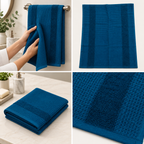 Luxe Waffle Terry Cotton Hand Towel – 40 × 60 CM | Textured Everyday Towel
