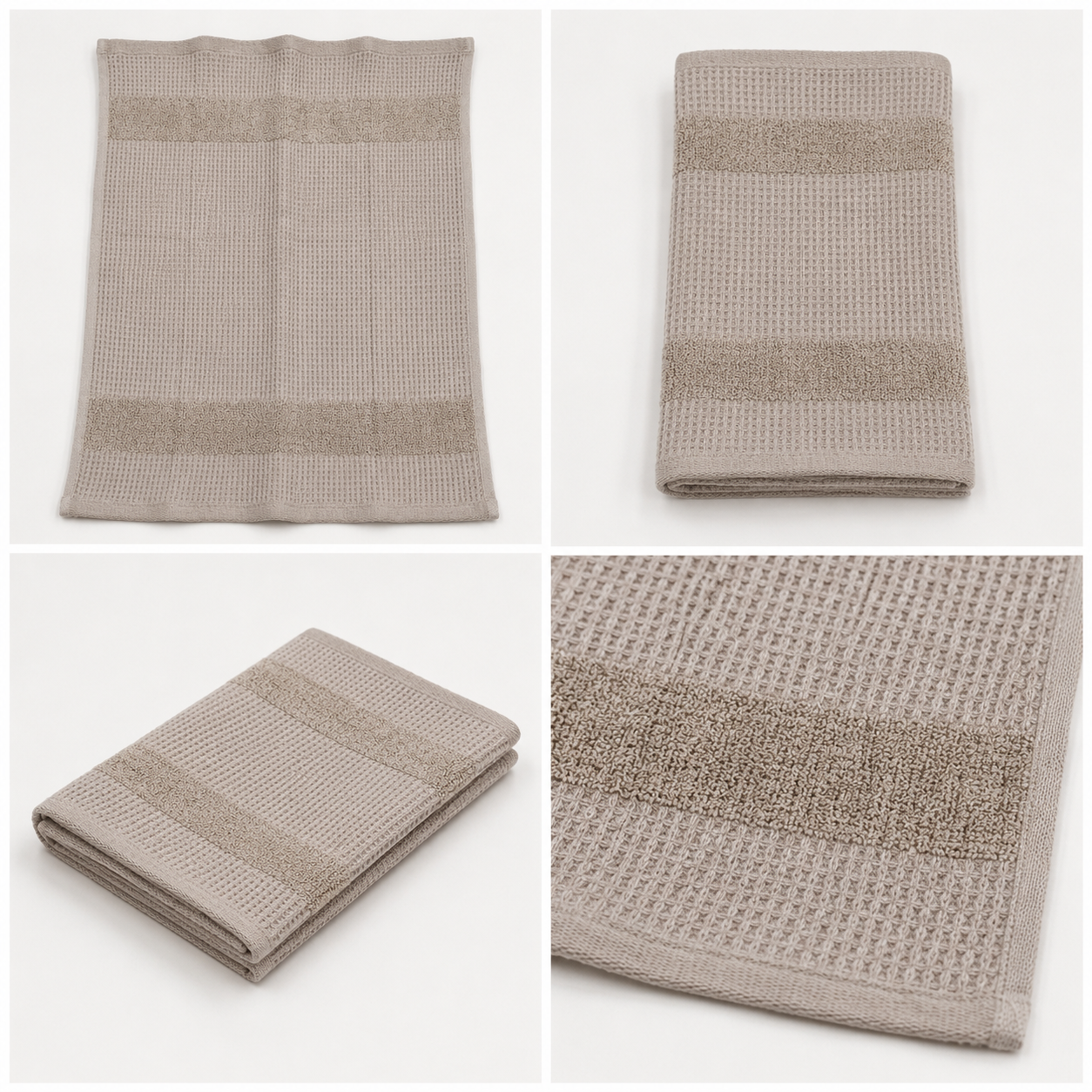 Luxe Waffle Terry Cotton Hand Towel – 40 × 60 CM | Textured Everyday Towel