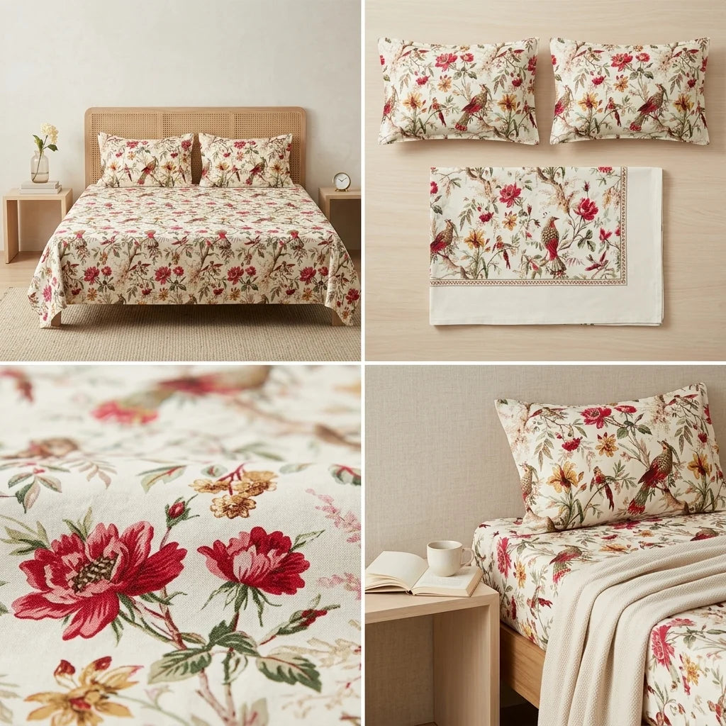 Fitted Bedsheets Pure Cotton 108 BY 108 Inch Product Code :- 55B89RKEH