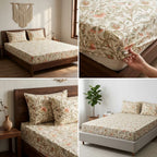Fitted Bedsheets Pure Cotton 108 BY 108 Inch Product Code :- 55B89RKEH