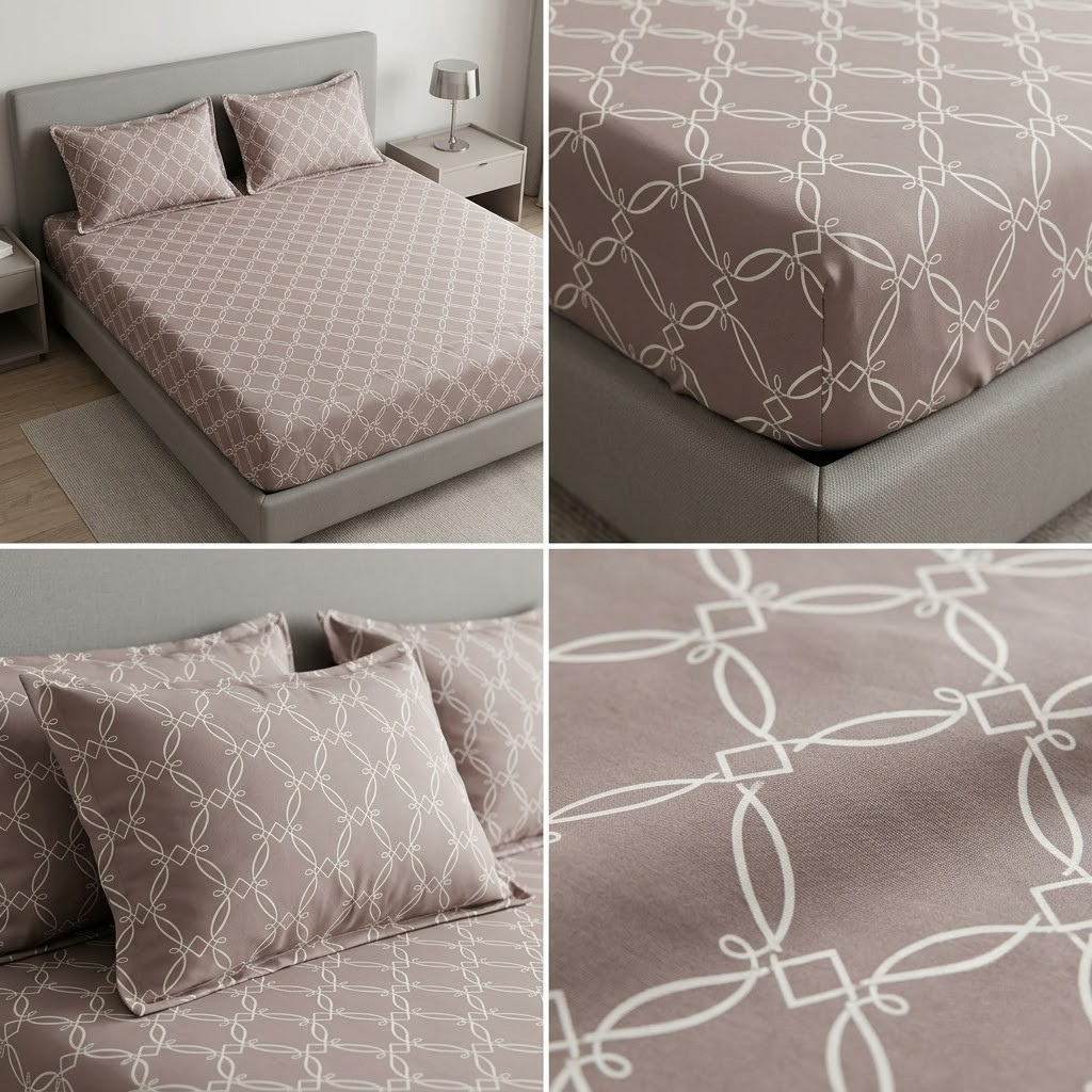 Elastic/Fitted Bedsheets Pure Mulmul Cotton King Size Bedsheet Product Code :- 55B135RKEH