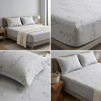 Elastic/Fitted Bedsheets Pure Mulmul Cotton King Size Bedsheet Product Code :- 55B135RKEH