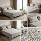 Pure Cotton Bedsheet With Chicken Lace Pillow Covers 108 x 108 inch