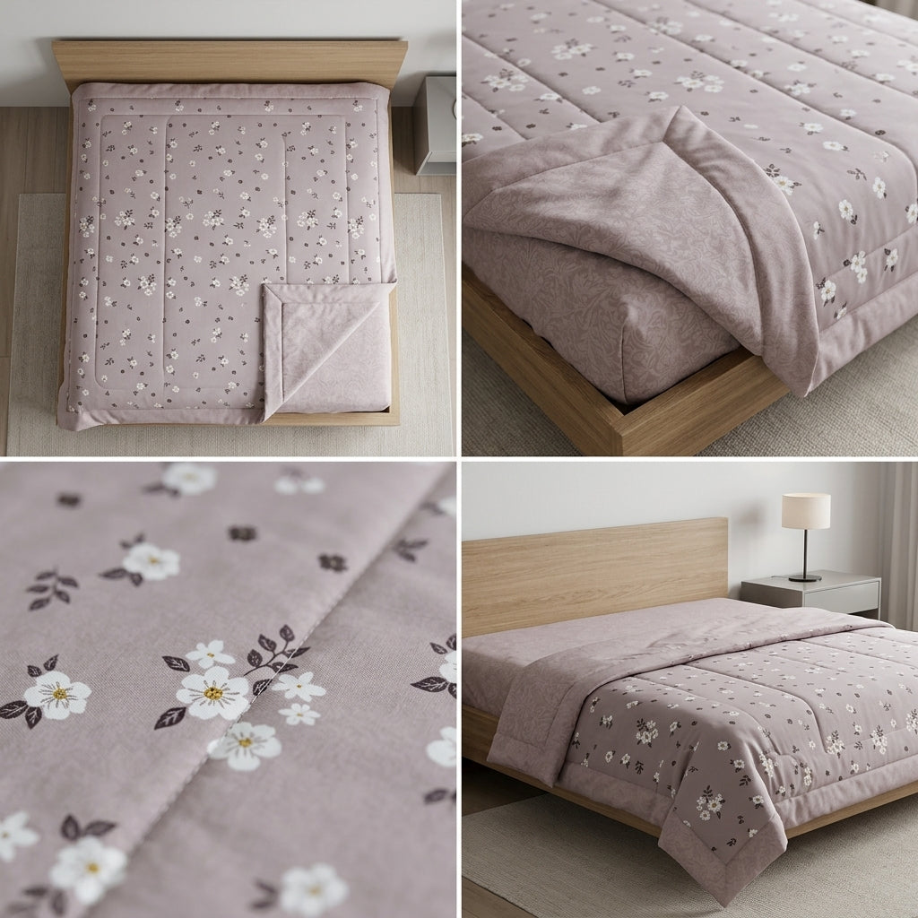 Double Reversible Muslin Dohar – 350 Thread Count | Premium Summer Comfort