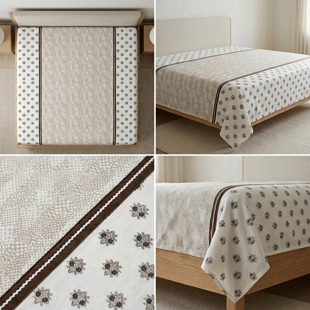 Double Muslin Reversible Dohar – 300 Thread Count | Premium Summer Comfort