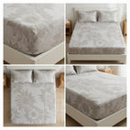 Pure Cotton Printed Fitted Bedsheet Set with 2 Pillow Covers