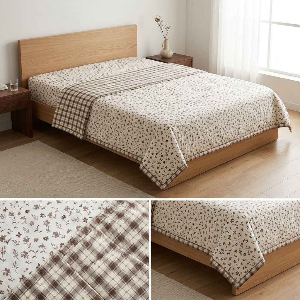 Double Reversible Muslin Dohar – 350 Thread Count | Premium Summer Comfort