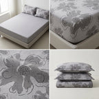 Pure Cotton Printed Fitted Bedsheet Set with 2 Pillow Covers