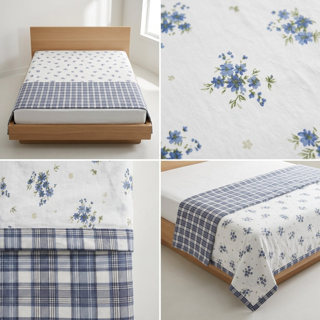 Double Reversible Muslin Dohar – 350 Thread Count | Premium Summer Comfort