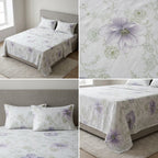 King Size Muslin Cotton Bedsheet (108×108) – 100% Egyptian Cotton with 2 Pillow Covers
