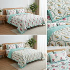 Summer 4 PC Mulmul Quilt Set – Organic Cotton Collection