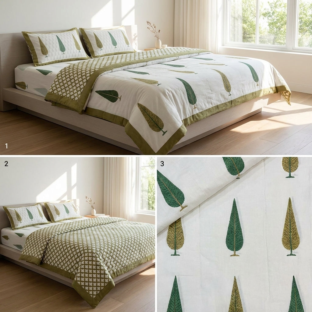 Summer 4 PC Mulmul Quilt Set – Organic Cotton Collection