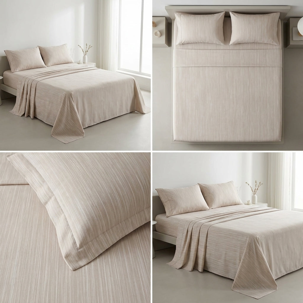 Linen Bedsheets– 108 × 108 Inch | 100% Pure Linen Cotton