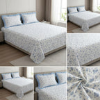 Pure Cotton Bedsheet With Chicken Lace Pillow Covers 108 x 108 inch