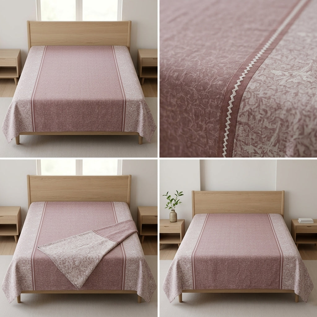 Double Muslin Reversible Dohar – 300 Thread Count | Premium Summer Comfort