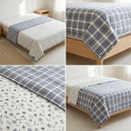 Double Reversible Muslin Dohar – 350 Thread Count | Premium Summer Comfort