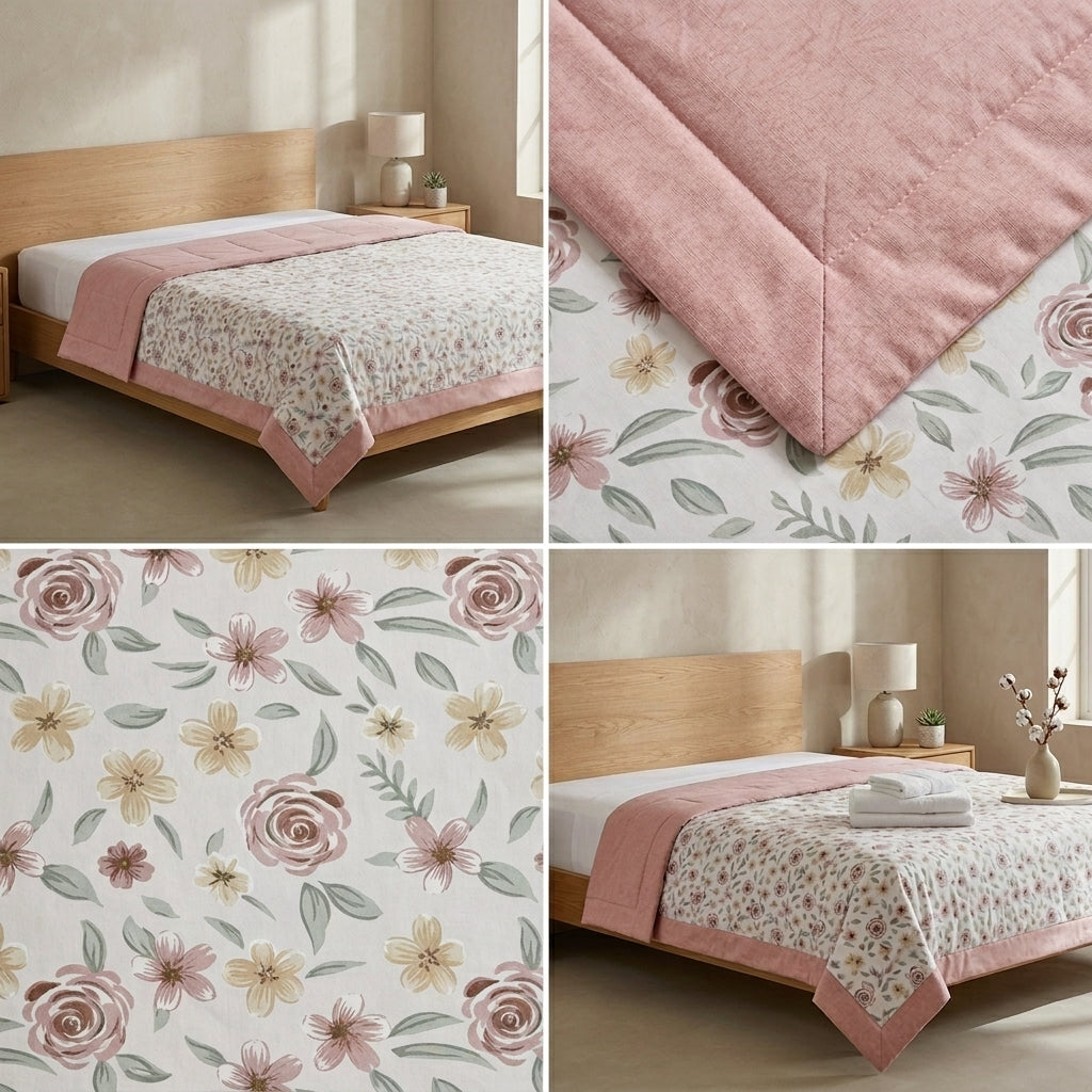 Double Reversible Muslin Dohar – 350 Thread Count | Premium Summer Comfort