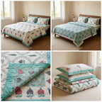 Summer 4 PC Mulmul Quilt Set – Organic Cotton Collection