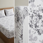 Pure Cotton Printed Fitted Bedsheet Set with 2 Pillow Covers