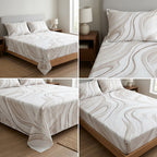 King Size Muslin Cotton Bedsheet (108×108) – 100% Egyptian Cotton with 2 Pillow Covers