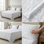 King Size Muslin Cotton Bedsheet (108×108) – 100% Egyptian Cotton with 2 Pillow Covers