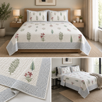 Motif Muslin Quilted Bedcover – King Size Luxury Product Code :- 55B365RKEH