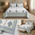 Motif Muslin Quilted Bedcover – King Size Luxury Product Code :- 55B365RKEH