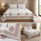 Motif Muslin Quilted Bedcover – King Size Luxury Product Code :- 55B365RKEH