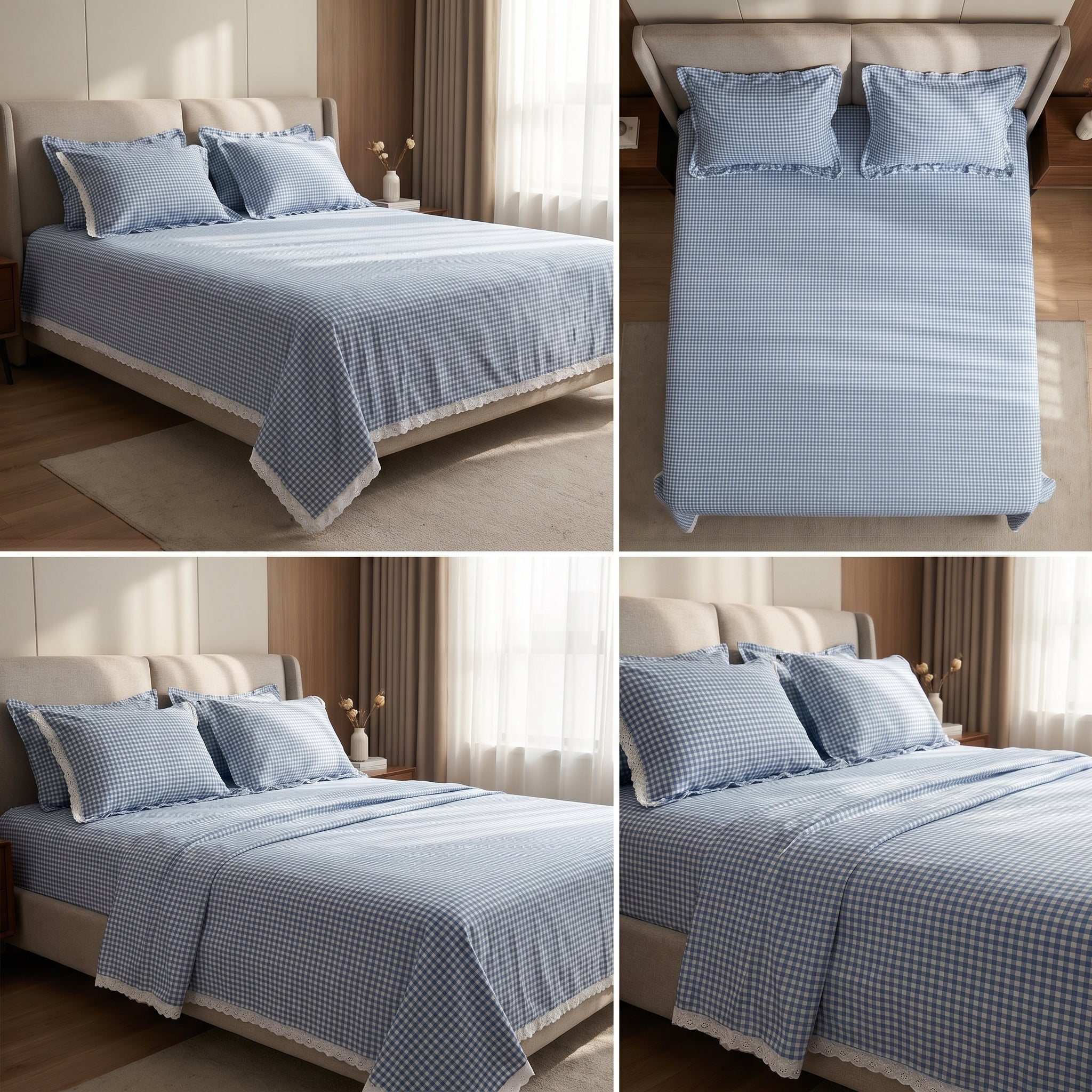 5-Piece Victorian Quilted Bedspread Set – King Size