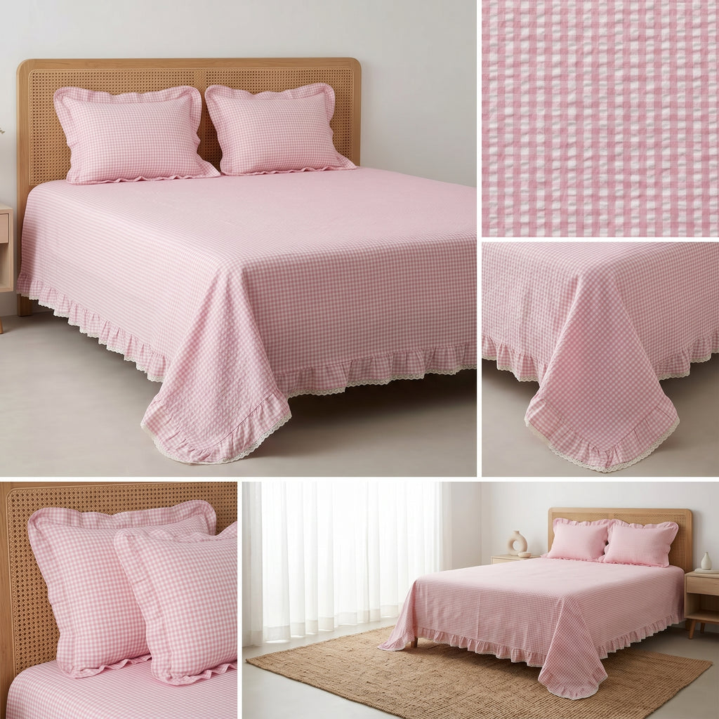 5-Piece Victorian Quilted Bedspread Set – King Size