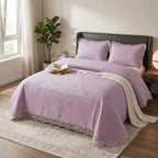 French Designs Inspired 5 PC Embroidered Bedcover