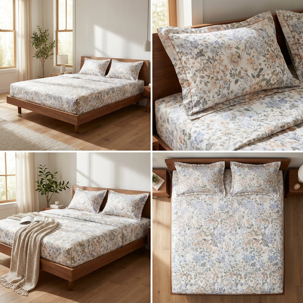 Premium 3-Piece King Size Bedsheet Set – 600 Thread Count (250 x 270 cm)
