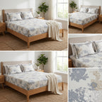 Victorian Print Premium Slub Cotton King Size Bedsheet