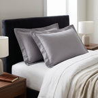 Grey Plain Cotton Pillow Cover – King Size (20 × 36 Inch) Set Of 2