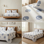 Percale Cotton 350 Thread Count Bedsheet Set – Super King Size (109 x 109 inches)