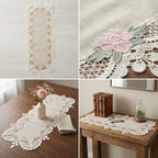 Luxury Floral Lace Turkish Table Runner (30 x 16 Inches)