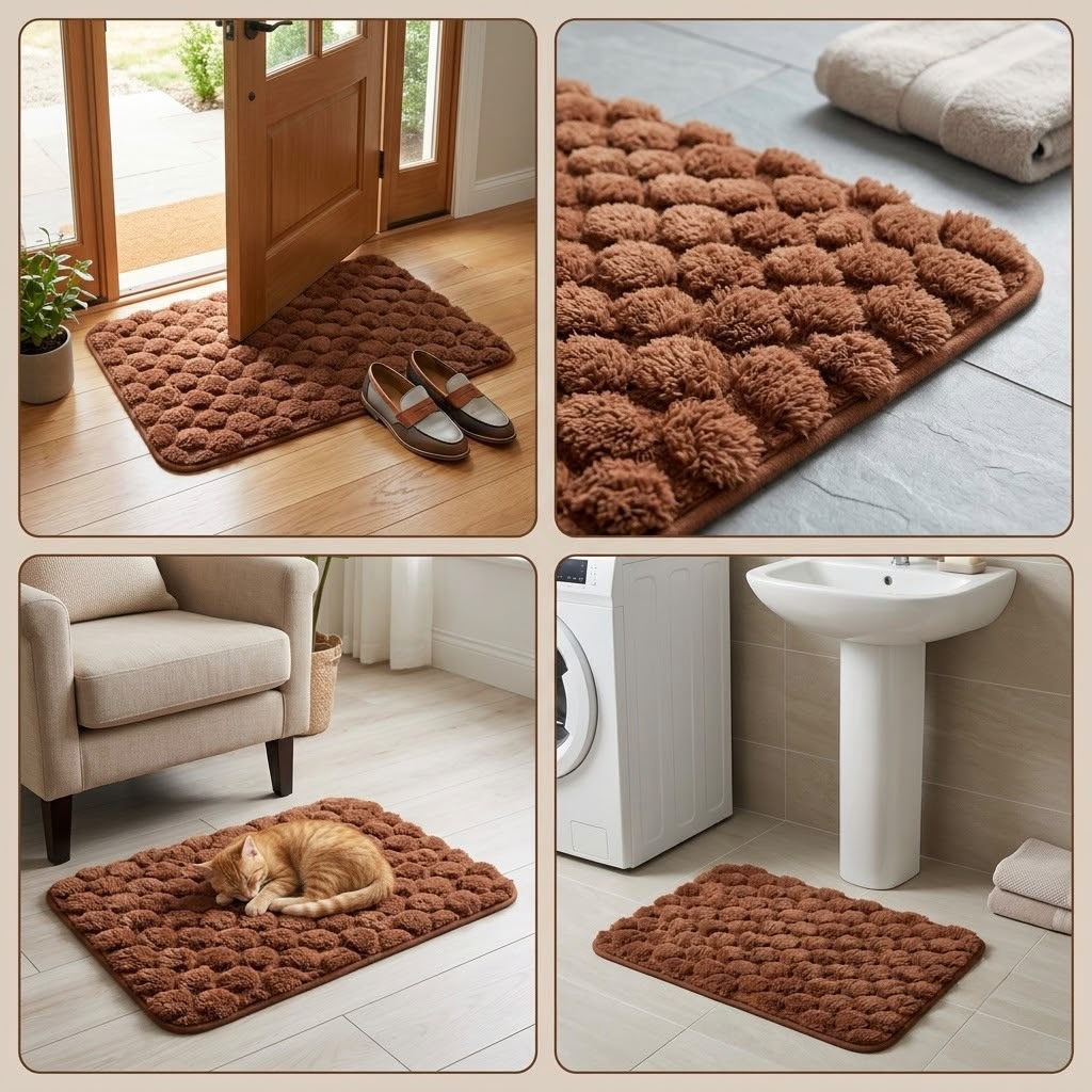 CloudStep Plush Entrance Mat – Ultra Soft Textured Door Mat